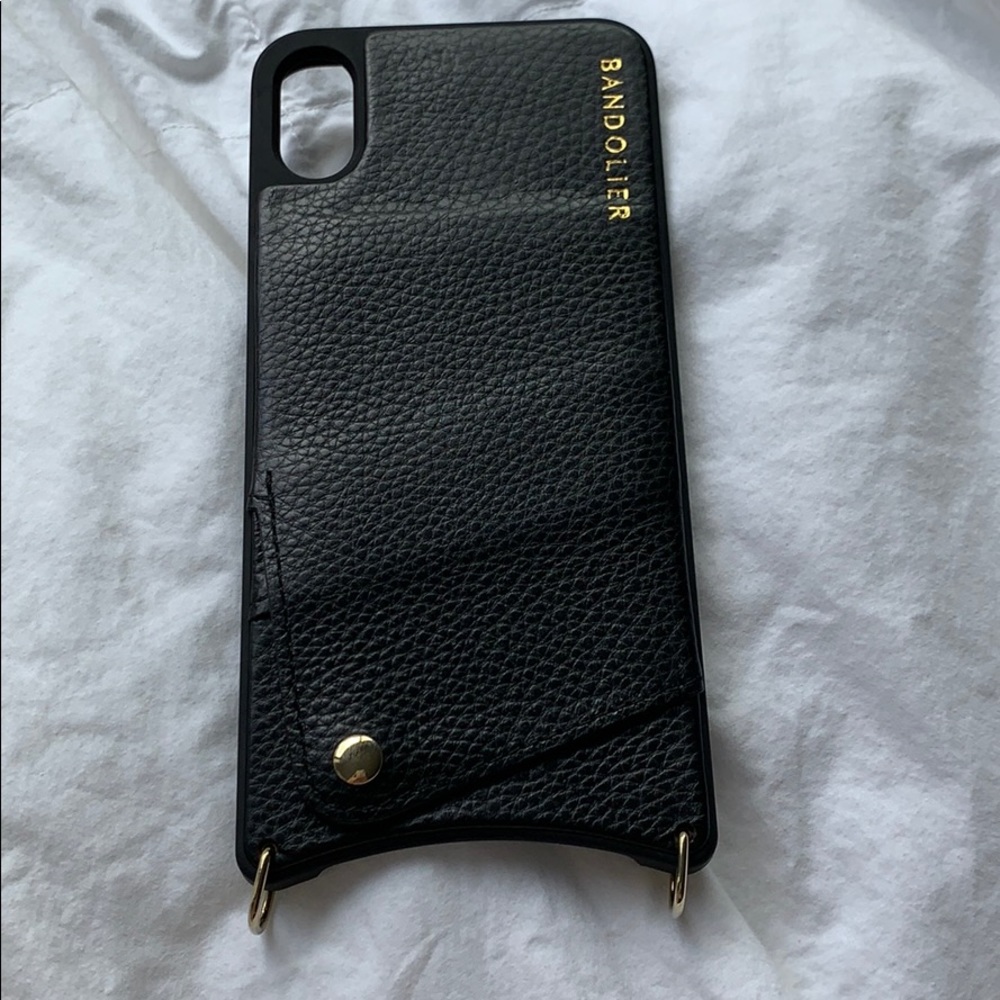 Black and gold Bandolier IPhone X max case